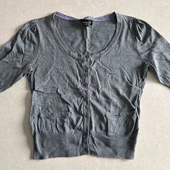 Topshop Knitted Scoop Neck Cardigan ALT ASO Hermione Granger - Picture 2 of 8